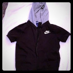Nike short sleeve zipper hoodie